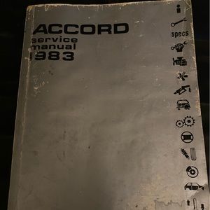 1983 Honda Accord Service Manual vintage